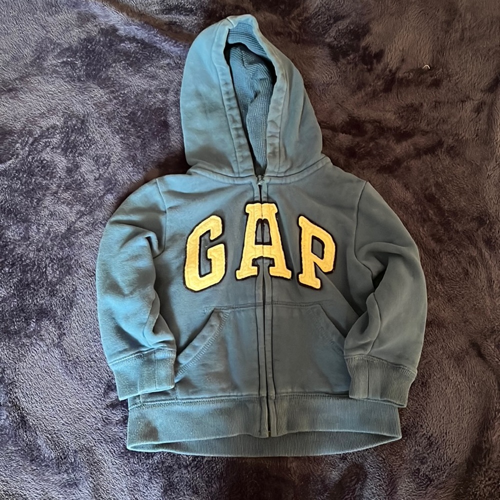 babyGap Vintage Blue Zip Up Hoodie